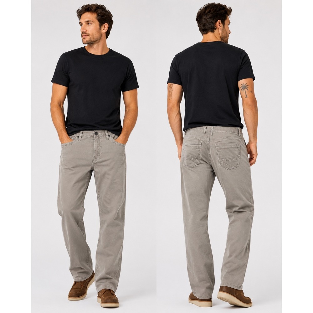 BKE Casuals Tyler Straight Mens Gray Cotton Twill Chino Pants 33L